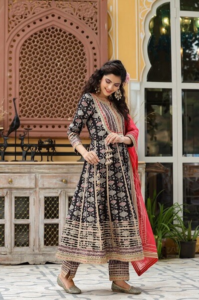 Eid Wear Exotic Collection ROSEATE COLLECTION Anarkali KurtI Set for W –  www.soosi.co.in