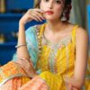 Sun Kissed Yellow & Orange Anarkali Sharara Set with Gota Work - Image 2