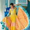 Sun Kissed Yellow & Orange Anarkali Sharara Set with Gota Work - Image 9