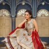 Rich Beige Golden & Red Combo Sharara Set with Gota Work - Image 2